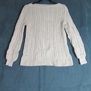 Lauren Ralph Lauren Sweater Womens Small Blush Cable Knit Long Sleeve Momcore
